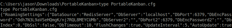HTB - Atom type PortableKanban.cfg