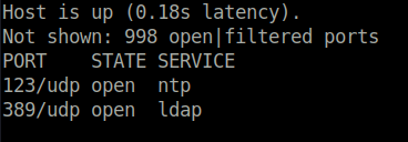 HTB - Cerberus nmap UDP scan