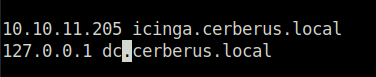 HTB - Cerberus adding hostname