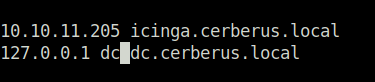 HTB - Cerberus adding hostname