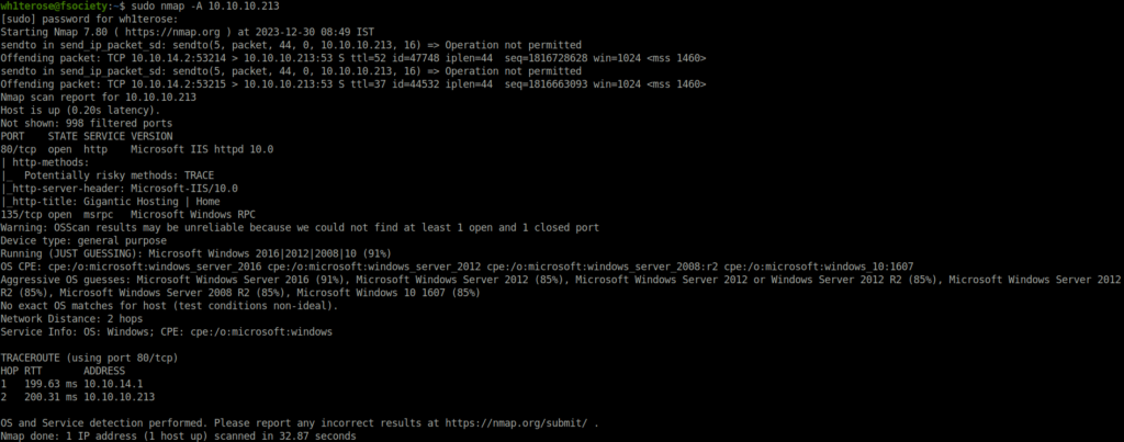 HTB - APT nmap scan