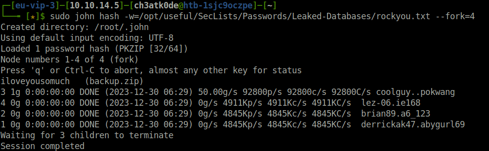 HTB - APT cracking via john