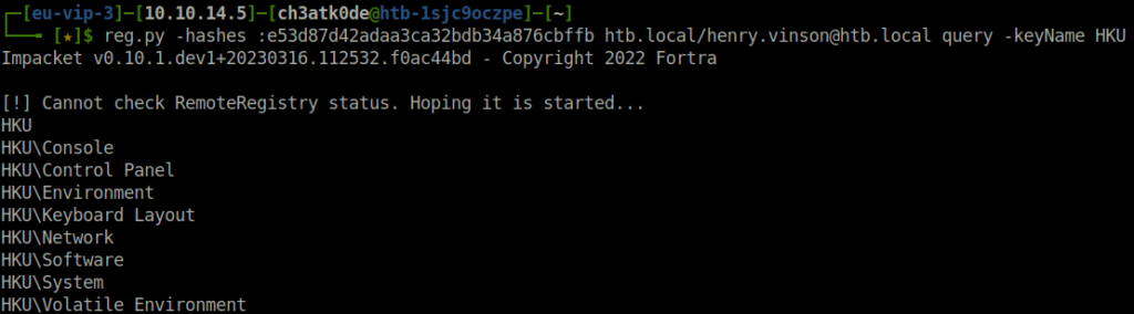 HTB - APT reg.py output