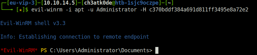 HTB - APT getting root