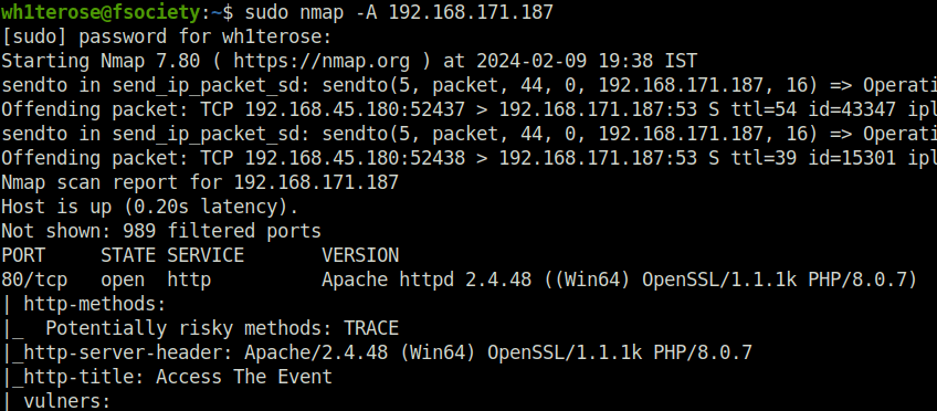 PG - Access nmap scan