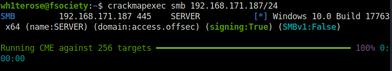 PG - Access crackmapexec OS enumeration