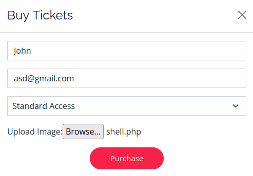 PG - Access try to upload shell.php