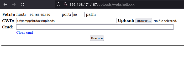 PG - Access webshell.xxx successfully running
