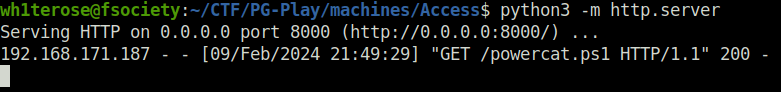 PG - Access python HTTP server