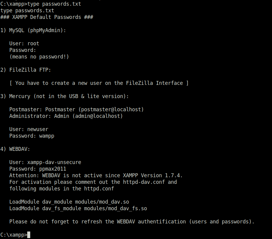 PG - Access type passwords.txt