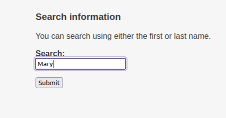 PG - DC-9 Searching for a user