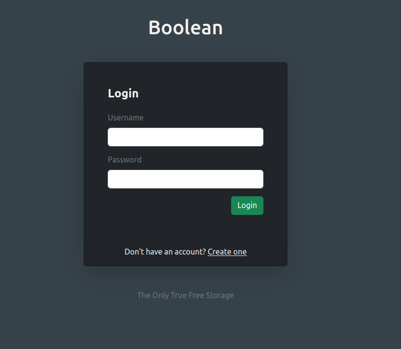 PG - Boolean Boolean login panel