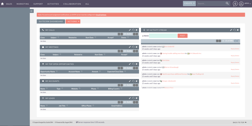 PG - Crane SuiteCRM backend
