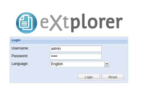 PG - Extplorer extplorer login panel