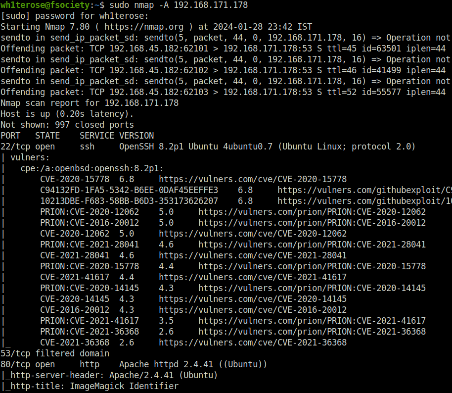 PG - Image nmap scan