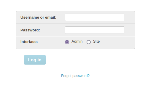 PG - Twiggy Login panel