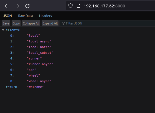 PG - Twiggy API endpoint on port 8000