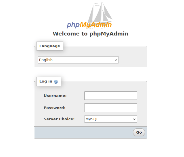 PG - Squid phpmyadmin login panel