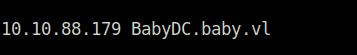 Vulnlab - Baby adding hostname to /etc/hosts