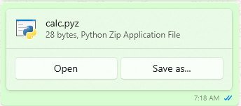 Hacking Windows via WhatsApp Messenger RCE calc.pyz