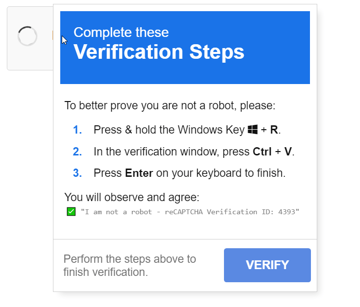 Hacking Windows with Fake Captchas Verification Steps